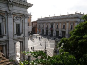 Veduta di Piazza del Campidoglio a Roma